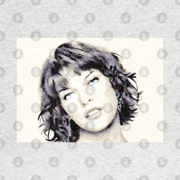 Milla Jovovich Portrait by happyantsstudio